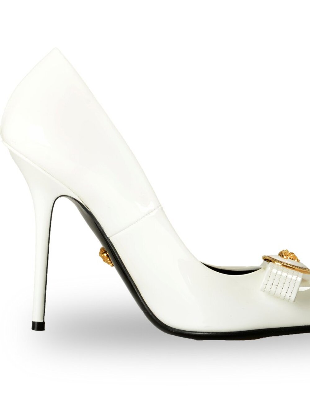 Versace Women's "Gianni Ribbon" 100% Patent Leather Pump Shoes US 6 IT 36 - Picture 4 of 8